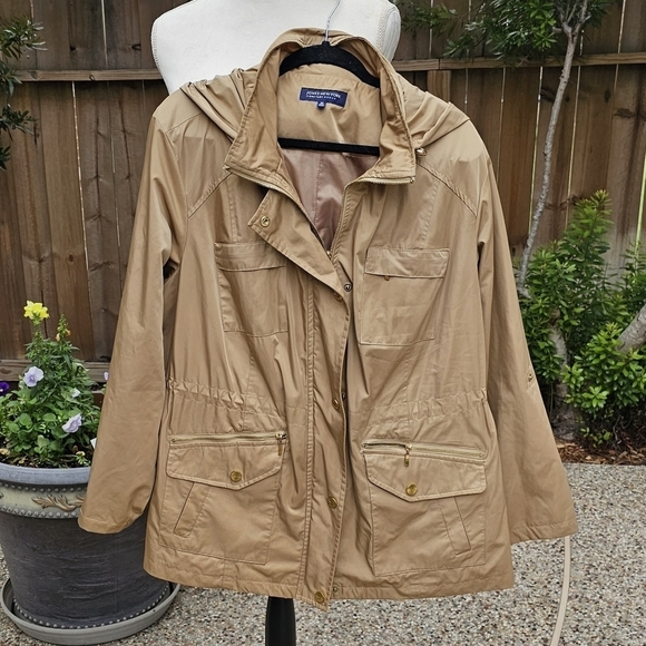 Jones new york signature woman  Anorak Roll Tab Snap Sleeves jacket 2x - Picture 7 of 16